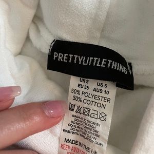 Pretty little thing white hoodie
